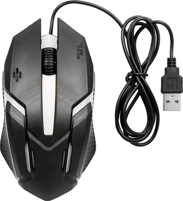 Produktbild von CM-818 Kabelgebundene optische Maus Gaming Mouse 1200 DPI USB Gaming Mouse Ergonomische Maus mit farbenfrohem Atemlicht Schwarz