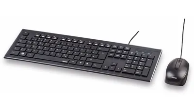 Produktbild von HAMA USB-Tastatur- und Maus-Set Cortino, schwarz