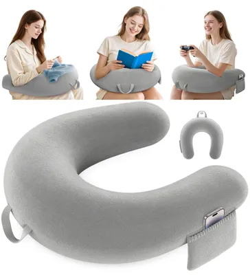 Obrázek produktu pro Omgoods – Ergonomická podložka pro hraní a čtení, vhodná do postele i na pohovku – šedá barva