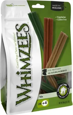 Produktbild von WHIMZEES Stix S, 28 Stück, Kaustangen für kleine Hunde, getreidefrei, ohne Zuckerzusatz