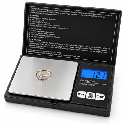 Produktbild von Digitale Grammwaage Küchenwaage 1g bis 500g Waage 0.01 Goldwaage Briefwaage Präzisionswaage Miniwaage, KI-generiertes Bild