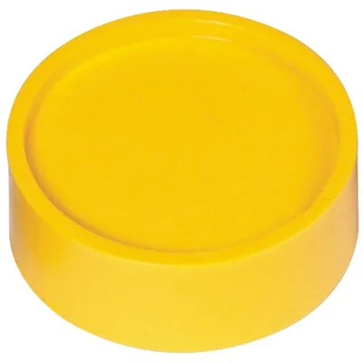 Obrázek produktu pro MAUL Magnet kulatý 10 kusů 2 kg plast ferit nerozbitný lakovaný Ø 3,4 x 1,4 cm žlutý