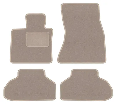 Productafbeelding van Velours automatten voor BMW X6 F16 vanaf 2014 (SUV) – 4-delig, beige, op maat – Wielganizator LUX