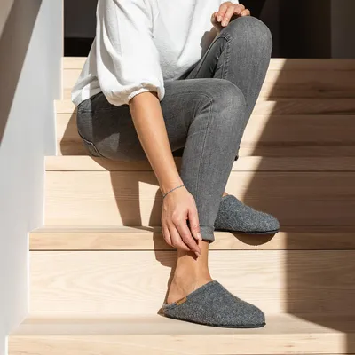 Produktbild von Gottstein Alpine Light Pantoffeln Aus reiner Schurwolle, Weiche Borte aus feinem Strick, Sohle mit wasserdichter Latexbeschichtung