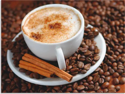 Produktbild von ARTland Wandbild Alu für Innen & Outdoor Cappuccino - Kaffee Größe: 60x45 cm