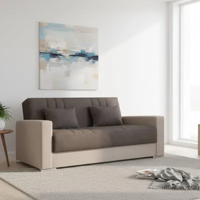 Immagine prodotto di Dmora Divano Letto 3 Posti Arix 96x230 cm Nero, Contenitore Reclinabile