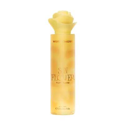 Produktbild von women'secret Flowerland Sun Flower Body Mist 250 ml – Bodyspray Damen fruchtig blumig mit Vanille, Patchouli und Orangenblüte