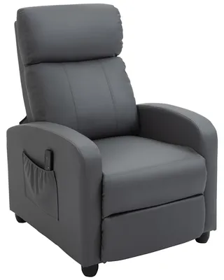 Produktbild von Relaxsessel Fernsehsessel mit Vibrationsmassage, Liegefunktion, 2 Massagepunkte, Fernbedienung, 68 x 88 x 98 cm Grau