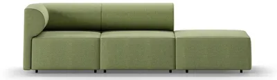 Produktbild von Casa Padrino Luxus Sofa Linke Seite Grün 270 cm - Modulares Wohnzimmer Sofa - Luxus Wohnzimmer Möbel