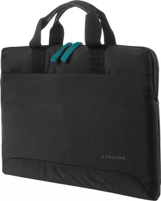 Image de Tucano Smilza Sac MacBook 13"-14" – Fabriqué à partir de Plastique Recyclé – Ultra-Mince avec Double Poignées – Rembourrage Interne Anti-Choc - Noir