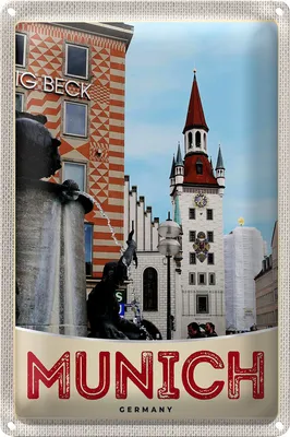 Produktbild von Blechschild Reise 40x30cm München Aussicht Architektur Stadt