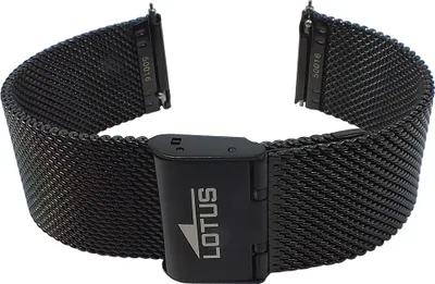 Produktbild von Lotus Uhrenarmband 20mm schwarz Milanaise Edelstahl L50016/1