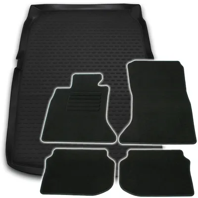 Produktbild von Gummi-Kofferraumwanne + Fußmatten Set für 5er BMW F10, Bj. 3/2010-6/2013