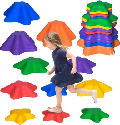 Produktbild von Stapelspielzeug Flusssteine Balance-Steine 40.5x40.5x20 cm Rutschfest bis 80 kg Multicolor