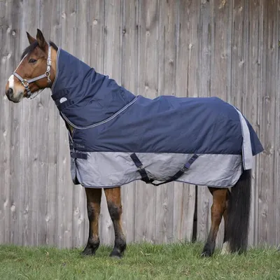 Produktbild von Equithème Tyrex 600D Polar Fleece 0g - marineblau/grau, 95