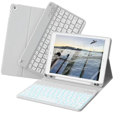 Produktbild von Tastatur Hülle für 9 8 7 Generation Geteiltes Tastaturdesign Grau Hintergrundbeleuchtung