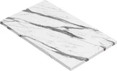 Produktbild von JAMAIKA | Bistro Außen Tischplatte | B:T 120 x 70 cm | Weiß Marmor | Rechteckig | Topalit Tischplatte