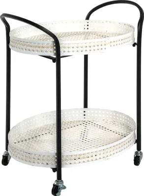 Produktbild von HAKU Servierwagen creme, schwarz - Metall, B/H/T: 60x70x40 cm