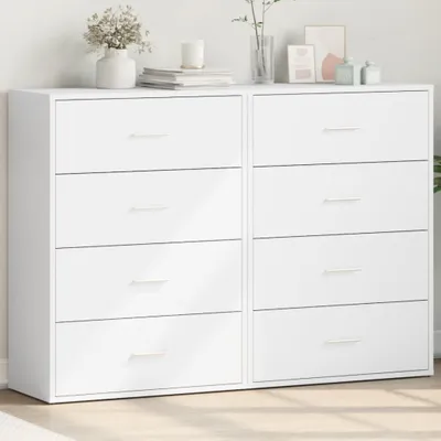 Image de vidaXL Sideboards 2 pcs. Blanc 60x31x84 cm Bois composite
