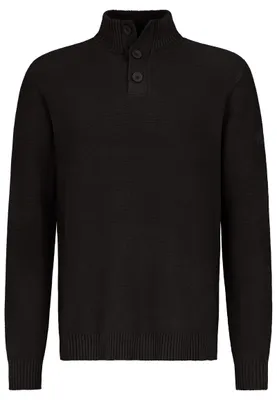 Produktbild von Urban Surface Bequemer Strickpullover mit Knopfleiste und Stehkragen Größe: S