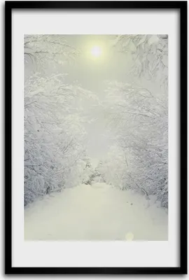 Produktbild von Bild - Bilderrahmen - 40 cm x 60 cm - MDF - Rahmen - Wandkunst - Winterwald