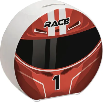 Produktbild von Motorsport-Helm Spardose in rot