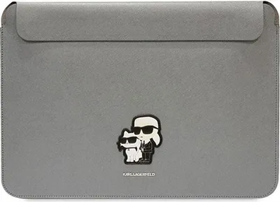 Obrázek produktu pro Karl Lagerfeld taška na notebook KLCS14SAKCPMG 14", šedá, šedá, Saffiano Karl&Choupette