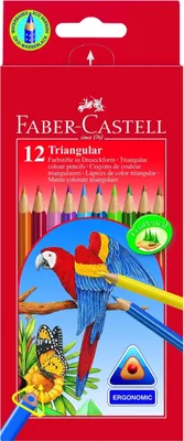 Produktbild von Farbstift Dreikant 12 Farbstifte sortiert im Kartonetui Packung mit 5 Stück