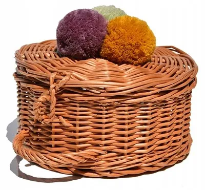 Produktbild von Sklep Wiklinowy Okrągła Wiklinowa Kasetka na Drobiazgi 23cm