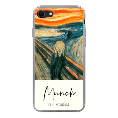 Produktbild von MuchoWow® Handyhülle Schutzhülle Hülle für iPhone SE 2020 Der Schrei - Edvard Munch - Alte Meister Silikon Softcase Handy Hülle - Kartenbesitzer