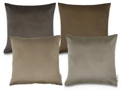 Produktbild von Samt Kissenbezug 4er Set Kissenbezüge Deko Wohnzimmer Kissenhülle Sofa