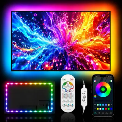 Immagine prodotto di Striscia LED per TV, 5 metri, cambio colore RGBIC con sincronizzazione musicale