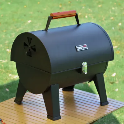 Produktbild von Royal Gourmet Tragbarer Holzkohlegrill, Tischgrill mit Grillfläche 44x31,8cm, Campinggrill  für Garten Schwarz