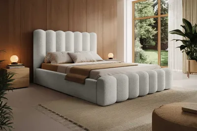 Produktbild von YOURHOUSE24 Polsterbett Amore Doppelbett Bettgestell Lattenrost (Farbe: Quelle 03, Größe 180x200 cm)