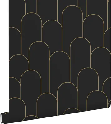 Immagine prodotto di ESTAhome carta da parati art deco nero e oro 50 x 900 cm