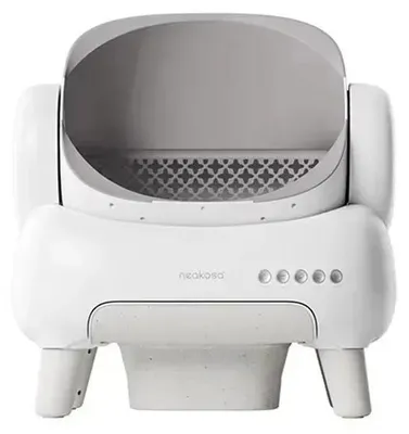 Zdjęcie produktu dla Pojemnik na żwirek dla kota, automatyczne czyszczenie, sterowanie za pomocą aplikacji, funkcje bezpieczeństwa zapobiegające przygnieceniu, kolor: biały