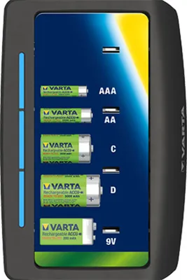 Produktbild von Varta 57648, Nickel-Metallhydrid (NiMH), 9v, AA, AAA, C, D