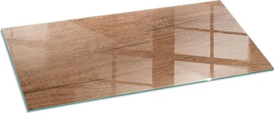Produktbild von Glasbodenplatte für 125x50 cm – Kaminofen – Kaminplatte Glas – Schutzglas – Funkenschutzplatte –Glasbodenplatte Feuerfeste – Hitzeschutzplatte – Bodenschutz aus Glas – Natürliche Holzmaserung
