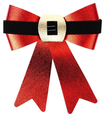 Obrázek produktu pro Vánoční ozdobné mašle - 2 kusy - 15 x 17 cm - červené