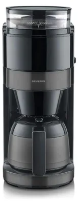 Obrázok produktu pre Severin KA4831, Kávovar, Kávové zrná, Mletá káva, Vstavaný mlynček, 900 W, Čierna