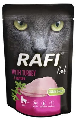 Zdjęcie produktu dla Rafi Mokra Karma Dla Kotów Z Indykiem W Saszetce 100 G