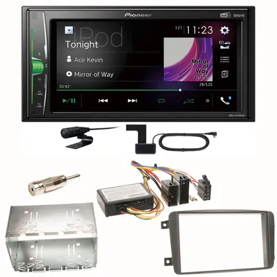 Produktbild von Pioneer DMH-A3300DAB USB DAB+ Einbauset für Mercedes C-Klasse W203 CLK W208 W209