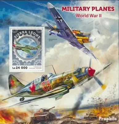 Produktbild von Briefmarken Sierra Leone 2016 Mi Block 964 (kompl. Ausg.) postfrisch Militärflugzeuge