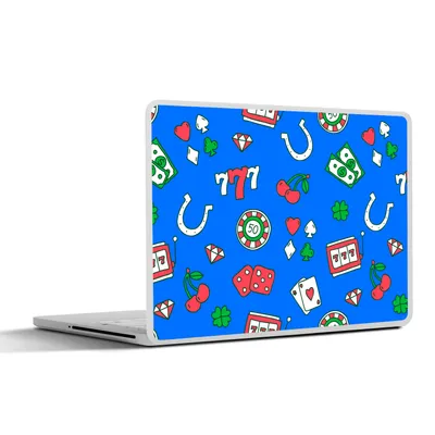 Produktbild von MuchoWow® Laptop Aufkleber Sticker Cover Kassetten - Casino - Spielautomat - Poker 31x22.5 cm - Laptop-Deko