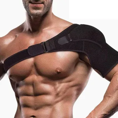 Obrázek produktu pro Ramenní opěrka černá, nastavitelná a prodyšná pro sport/úrazy, levá/pravá