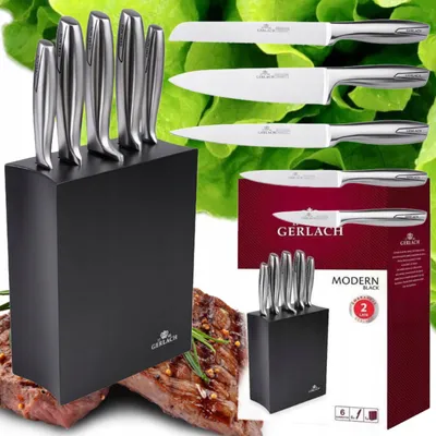 Zdjęcie produktu dla Gerlach Zestaw Noży W Bloku  5Szt. Modern Czarny