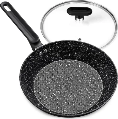 Produktbild von Antihaft-Bratpfanne mit Deckel 26cm Induktion Granitpfanne