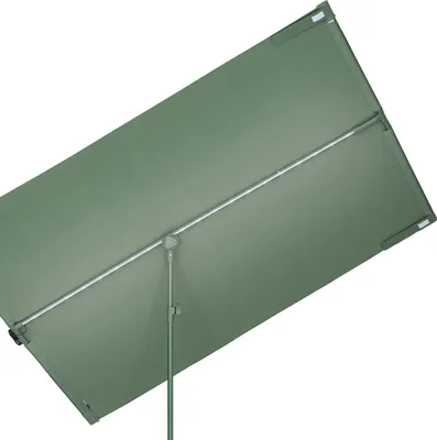 Produktbild von Blumfeldt Sonnenschirm für Balkon Rechteckig, Sonnenschirm mit LED Beleuchtung, Wasserdicht & UV-Schutz, Balkon Sonnenschirm für Terrasse & Garten, Höhenverstellbarer Balkon Schirm Sonnenschutz