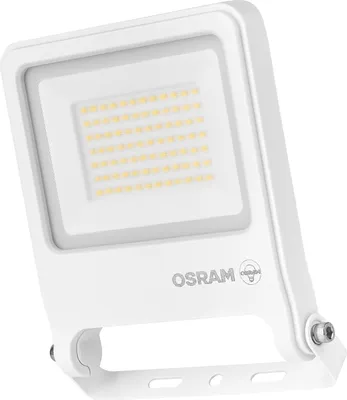 Zdjęcie produktu dla Naświetlacz LED OSRAM ENDURA FLOOD PC 50W, 3000K ciepła biel, 5000 lumenów, IP65, aluminium z recyklingu, kabel przyłączeniowy 1m, biały, 100 lm/W