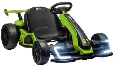 Produktbild von 4 V Elektro Go-Kart für Kinder Bis 12 Km/h Gokart mit Drift-Funktion, 2 Motoren verstellbarem Sitz Sanftanlauf